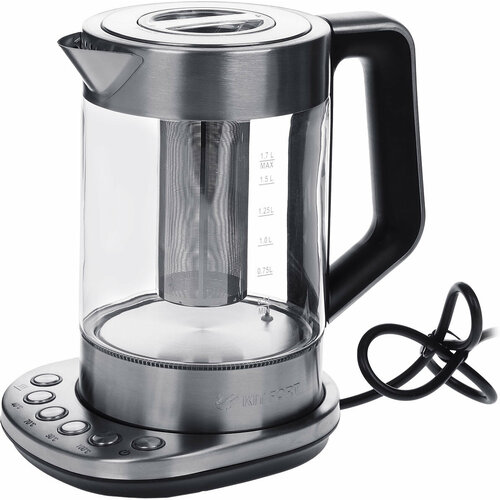 Чайник электрический Kitfort КТ-622 17л 2500Вт серебристый корпус стекло 673000₽