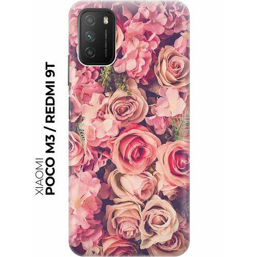 Чехол - накладка ArtColor для Xiaomi Poco M3 с принтом Розовый куст чехол накладка artcolor для xiaomi poco m3 с принтом цветы на голубом