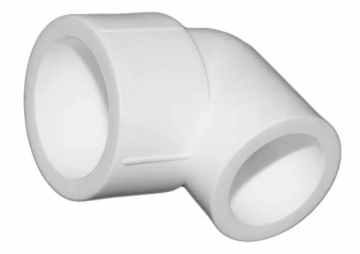 фото Угольник полипропиленовый переходной, фитинги для труб, белый, внутренняя пайка, дн 25x20x90 градусов, 4шт Стан