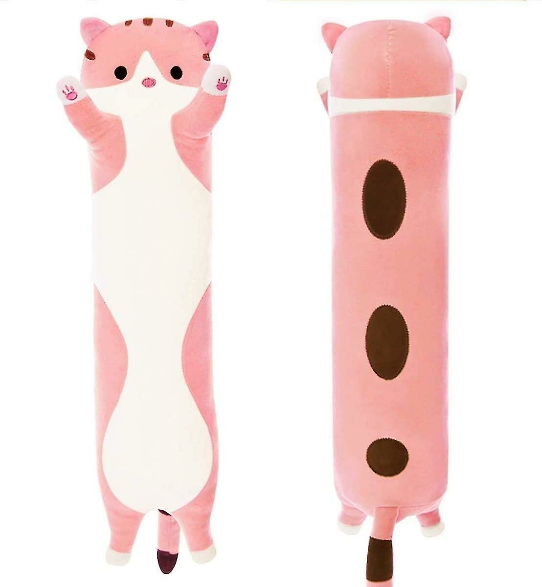 Мягкая игрушка кот батон розовый 90 см