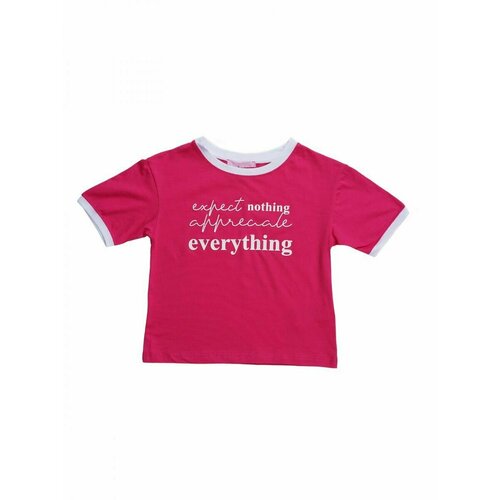 фото Футболка , размер 116, розовый superkinder