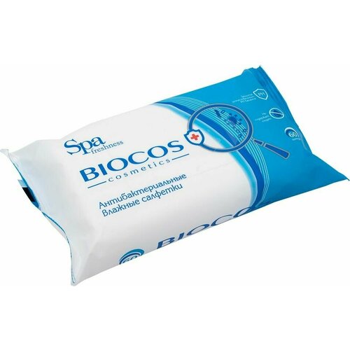 Салфетки влажные Biocos антибактериальные 60шт biocos влажные салфетки intimate