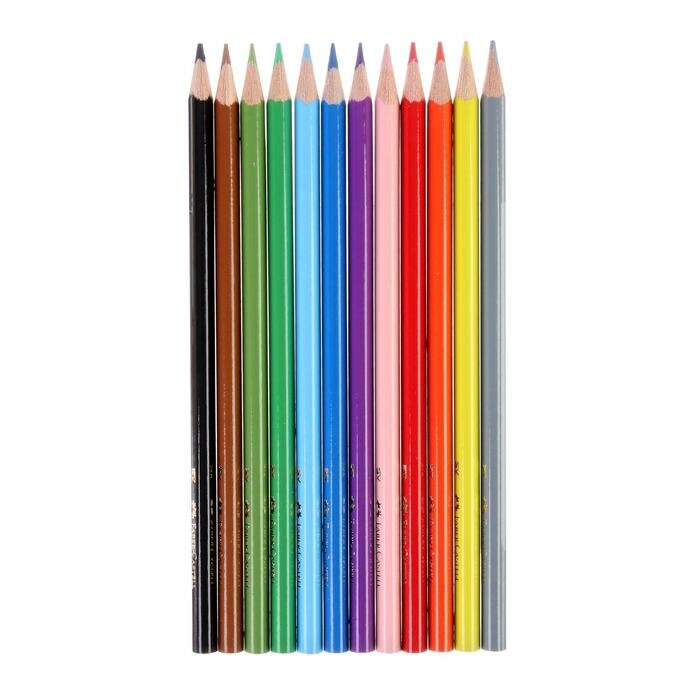 Карандаши цветные Faber-Castell Eco с точилкой 12 шт. - фото №10