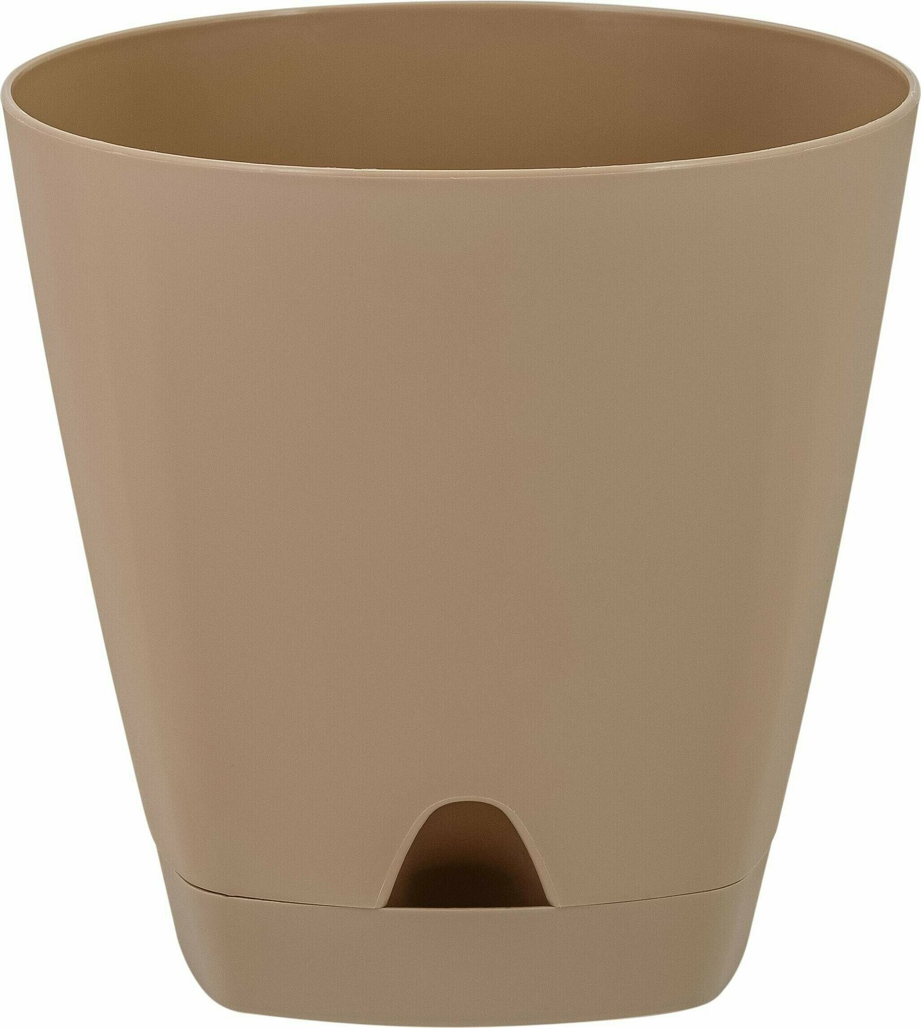 Горшок для цветов с прикорневым поливом, 2,5 л, Amsterdam, молочный шоколад, InGreen (ING6200МШОК) (INGREEN)