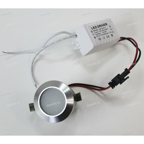 Светильник светодиодный 3W 360Lm 6000k LC-002-3W White встраиваемый электротовар 1813₽