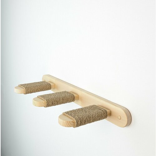 Мостик настенный лесенка для кошек 3 ступеньки массив дерева