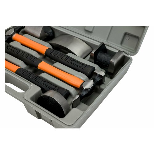 Русский Мастер Набор рихтовочный DIY 7 предметов 3 молотка, 4 поддержки в пластиковом кейсе РМ-92499