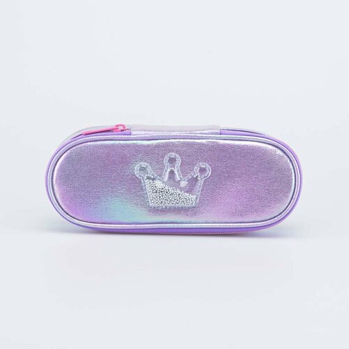 Пенал школьный фиолетовый котофей 06805025-40 размер дл 20 см 850₽