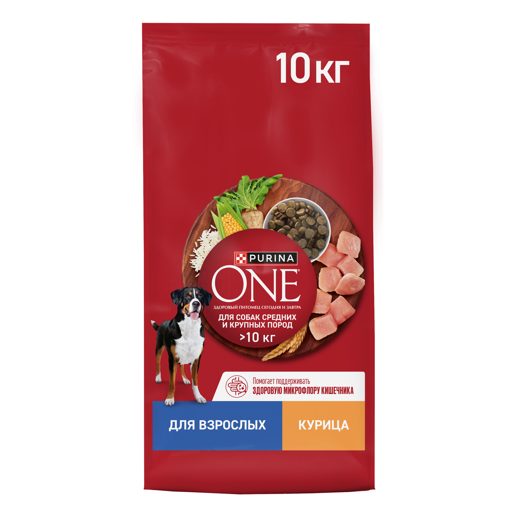 Сухой корм Purina ONE для взрослых собак курица и рис 10кг Пурина — фото 1