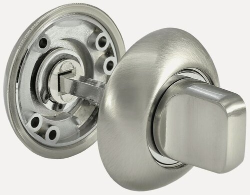 Изображение товара Завертка фиксатор дверная MORELLI для межкомнатных дверных защелок, замков, задвижек MH-WC SN/CP, белый никель и хром