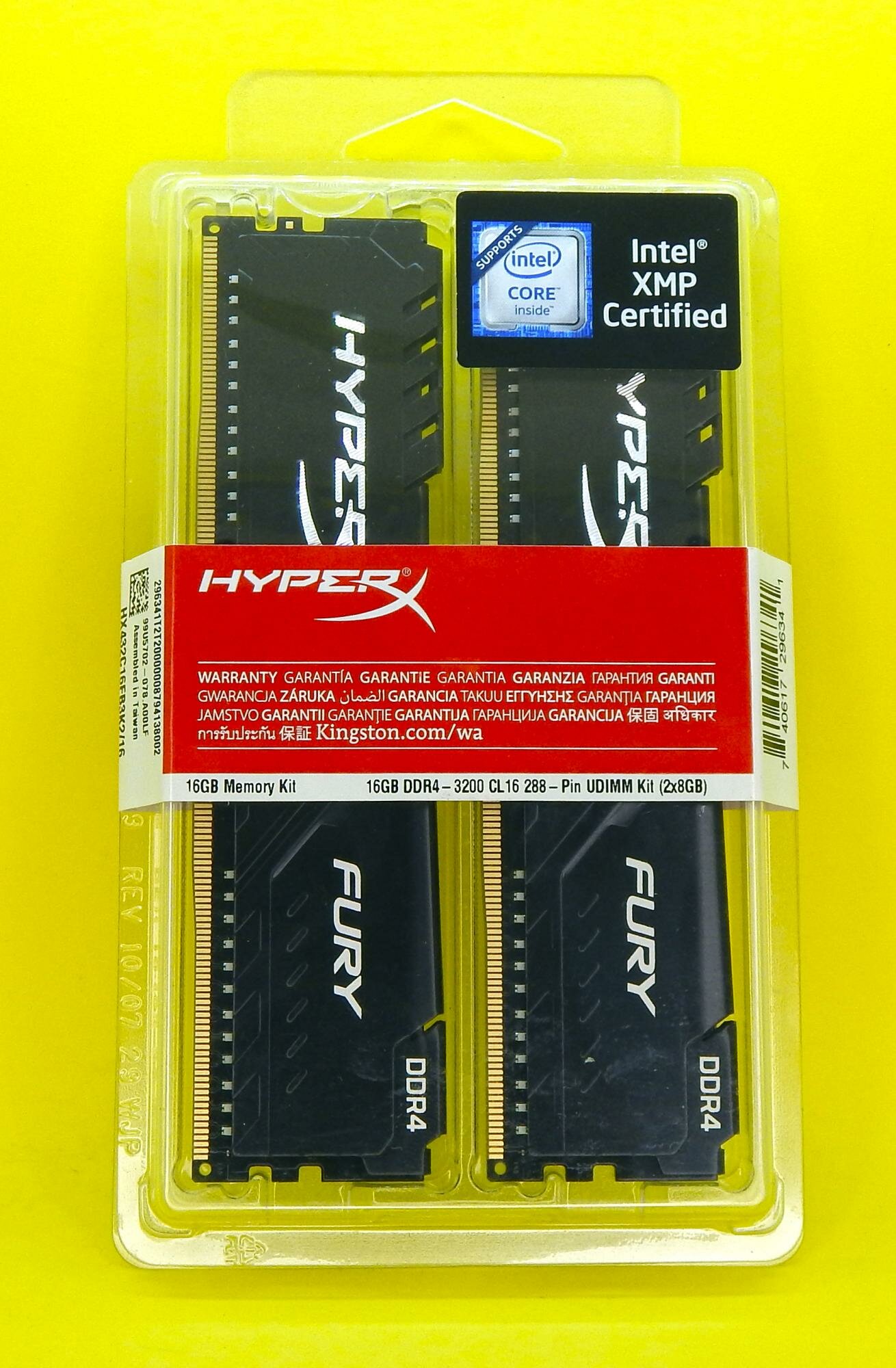 Модуль памяти HyperX Fury 16GB (2 x 8Гб) 3200MHz DDR4 CL16 HX432C16FB3K2/16