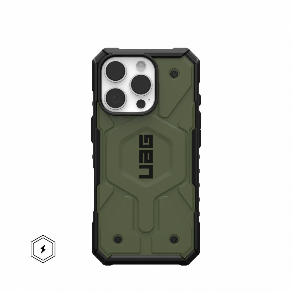 Чехол UAG Pathfinder с MagSafe для iPhone 16 Pro оливковый (Olive Drab)