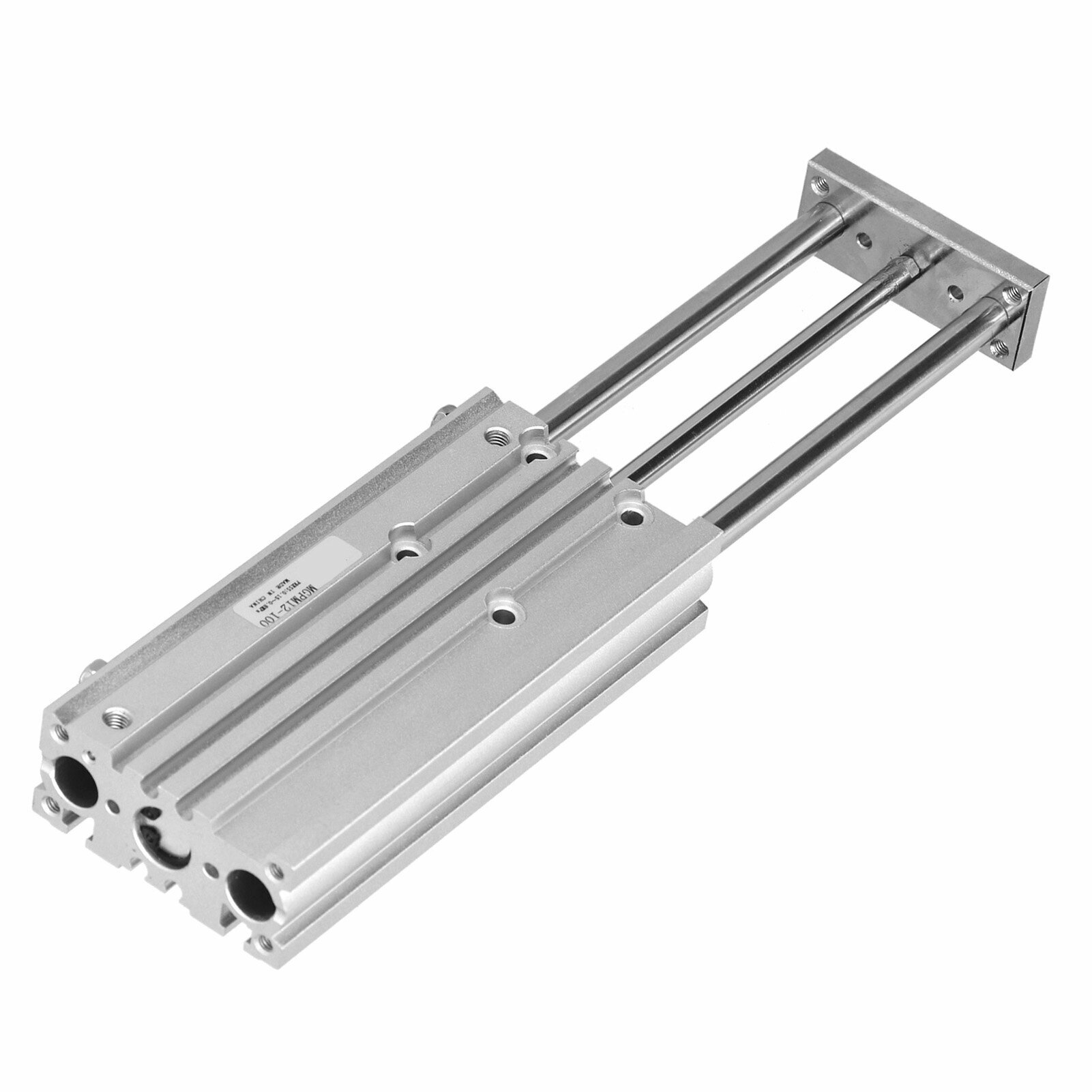 Изображение Пневматический цилиндр тонкий с 3 направляющими стержнями из алюминиевого сплава MGPM12X100, 12мм х 100мм