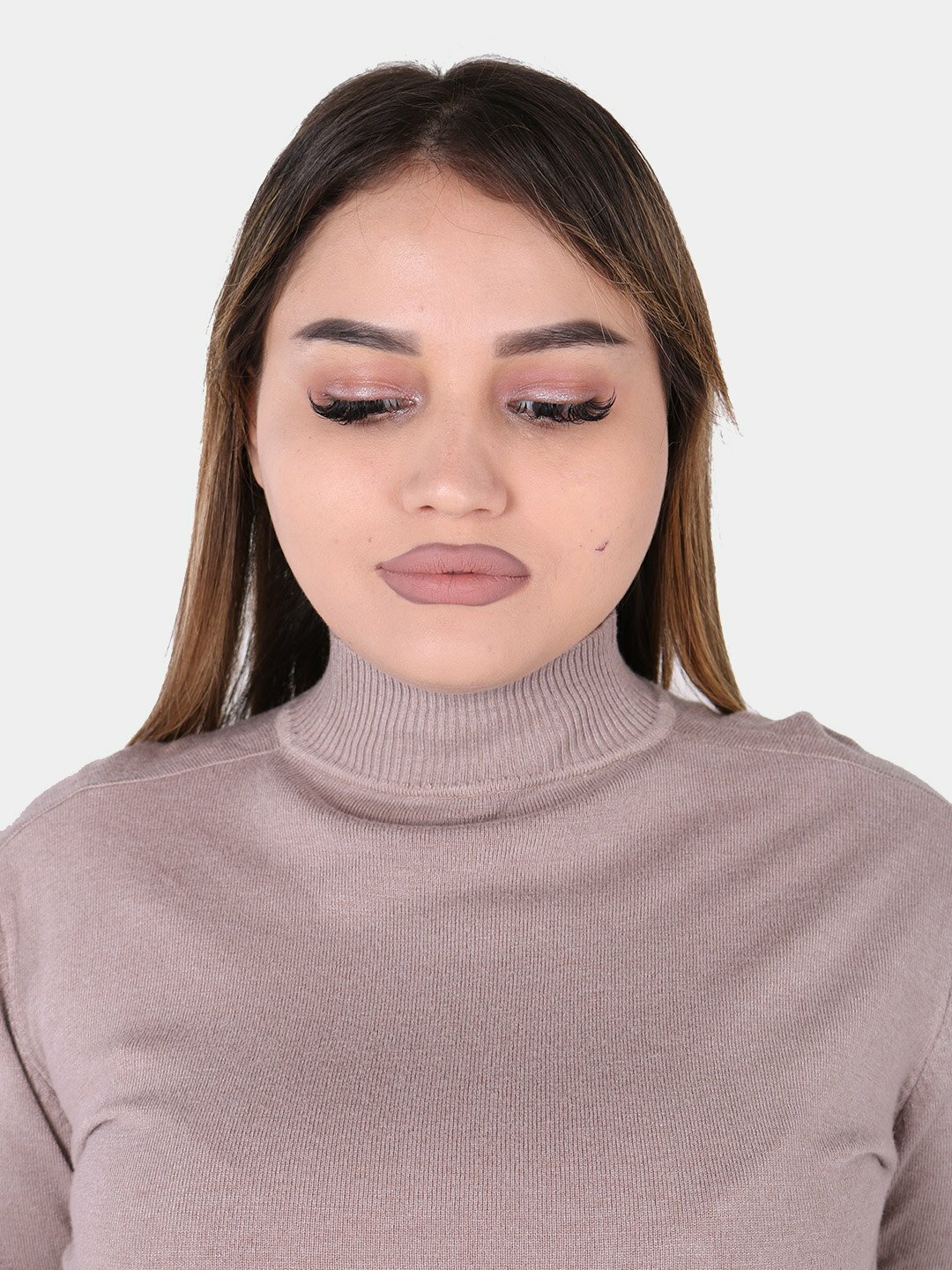 Водолазка , размер One Size, пудровый — фото 1