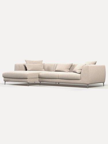 Изображение товара Диван угловой левый Manons Maison Elegant, Шенилл Молочный, 285х105х70 см