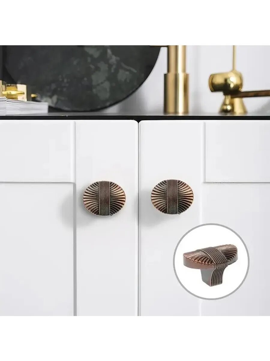 Ручка-кнопка CAPPIO цинк d=35 мм цвет медь