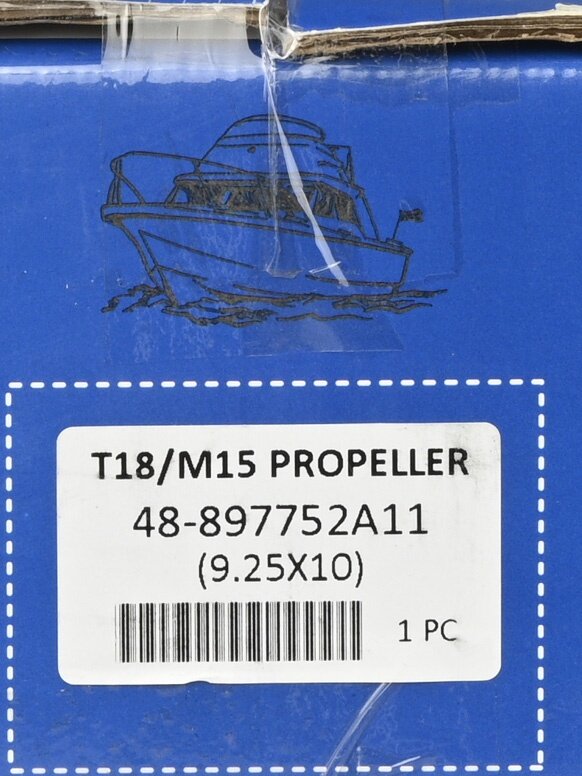 Винт гребной для MERCURY 9.9/15/20 л. с. 9.25X10 48-897752A11 — фото 1