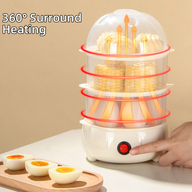 Пароварка для яиц, защита от сухого горения, автоматическое отключение, многофункциональная бытовая яйцеварка, небольшой яичный пудинг на пару, машина для завтрака с яичным пудингом на пару