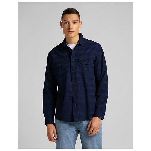 Рубашка LEE WORKER SHIRT L68HKPDK мужская, цвет тёмно-синий, размер M