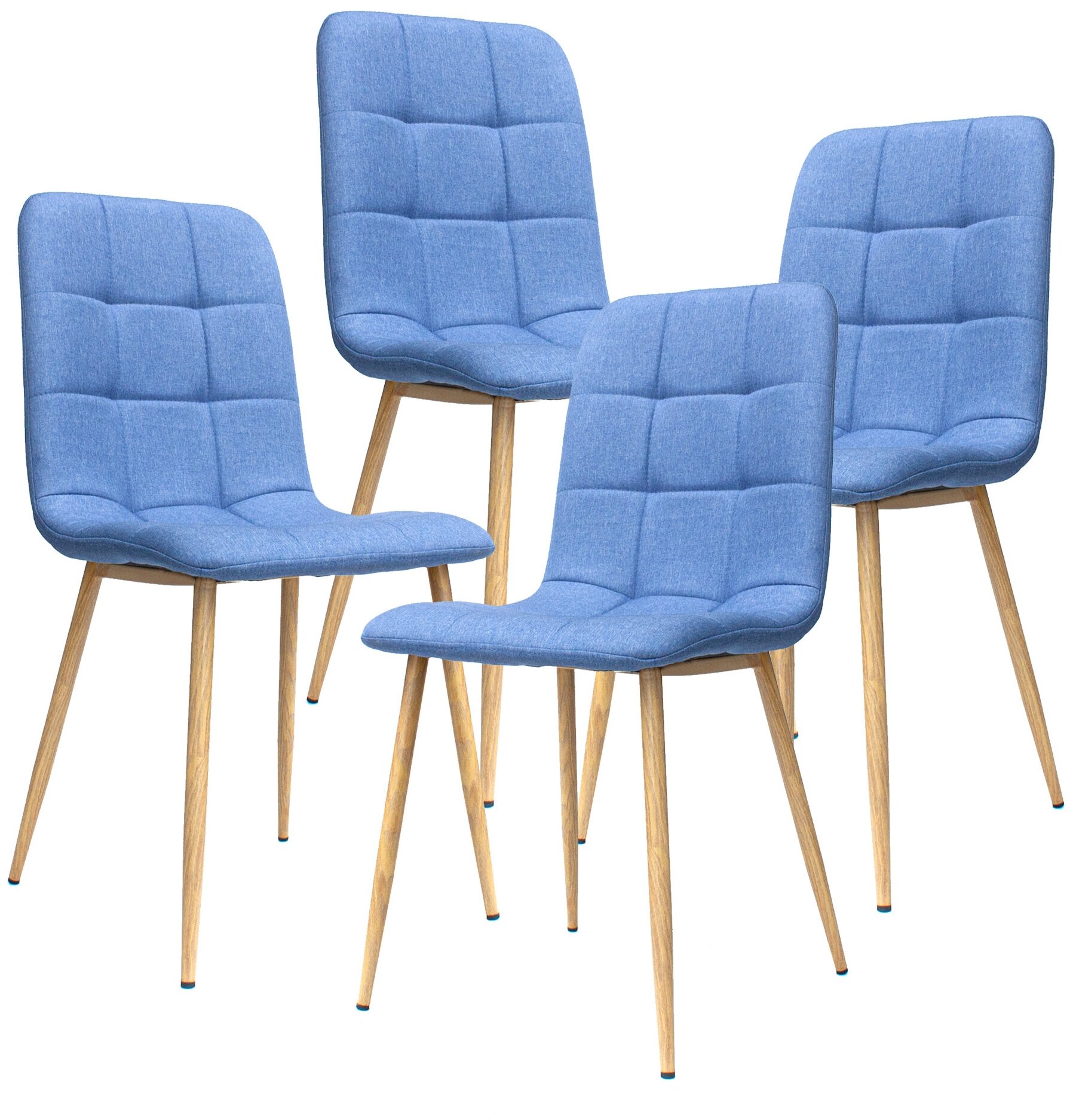 Комплект стульев для кухни Марс, рогожка, цвет dark blue/бежевый, 4 шт.
