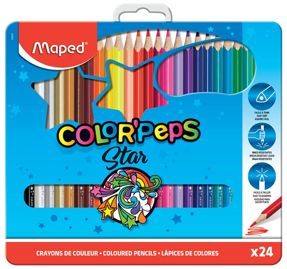 Набор ЦВ карандашей COLORPEPS 24ЦВ В КОР