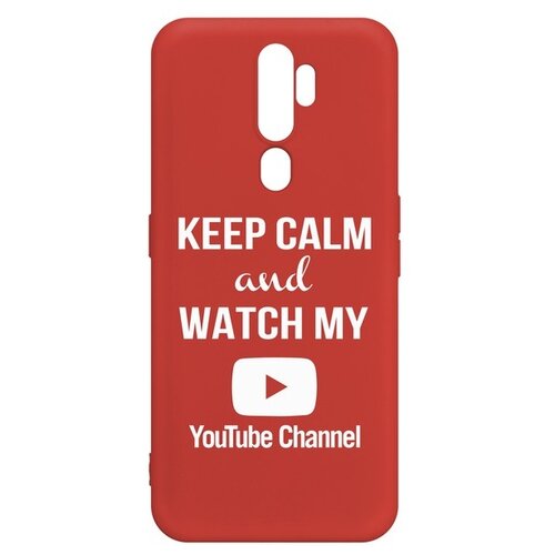 фото Чехол-накладка krutoff silicone case youtube для oppo a5 2020/ a9 2020 красный krutoff group