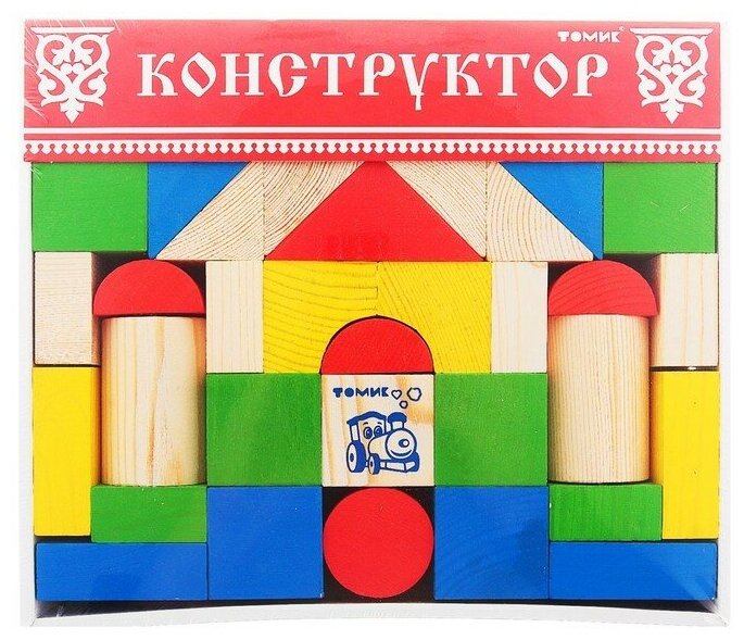 Конструктор «Цветной» 43 элемента. В наборе 1шт.