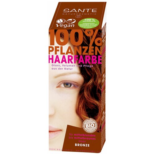 Sante Naturkosmetik Натуральная краска 100% Pflanzen Haarfarbe Bronze