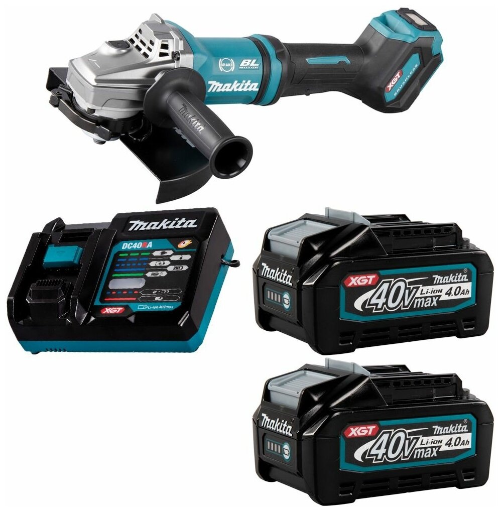 Шлифмашина угловая аккумуляторная 40В XGT 230мм Li-Ion 2x4Ач Makita GA038GM201