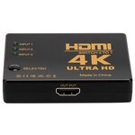 Адаптер переходник конвертер сплиттер HDMI 4K+ 3 порта HDMI switch 1080P Onten OTN-7593 черный - изображение
