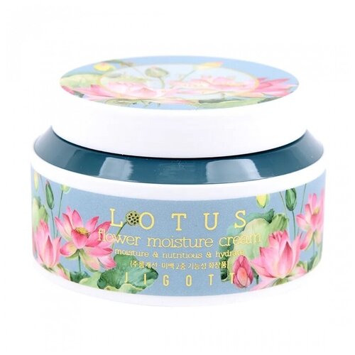 Крем для лица увлажняющий с экстрактом лотоса [Jigott] Lotus Flower Moisture Cream