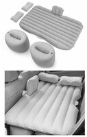 Автомобильный надувной матрас на заднее сиденье с подушками и насосом Haifisch 130х69 (Серый)