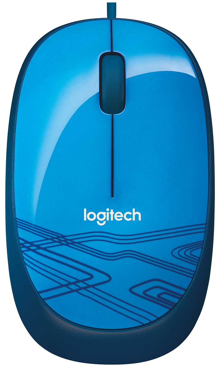 Мышь Logitech M105 Blue (синяя с рисунком, оптическая, 1000dpi, USB, 1.5м)