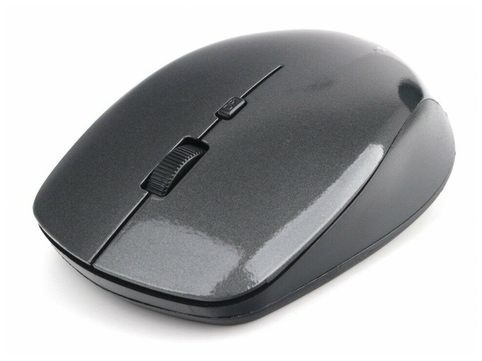 Мышь беспроводная Gembird MUSW-250-1 24ГГц 3 кнопки колесо кнопка1600DPI серый