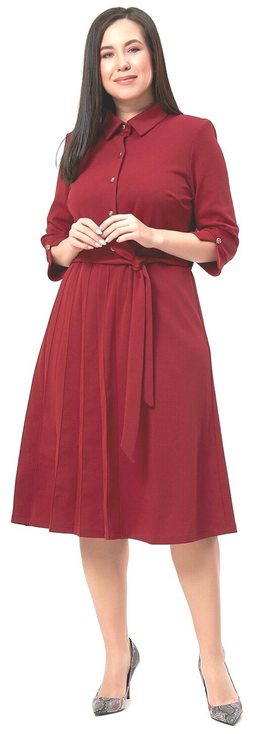 Платье Olsi, размер 48, бордовый
