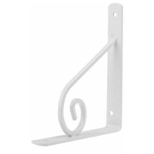 Кронштейн для полок, Кронштейн для кашпо (держатель для полок) роза 200х200х3мм бел