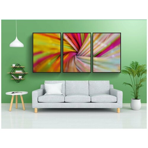 фото Набор модулных постеров для интерьера "яркий, пестрый, аннотация" 60x90 см. в тубусе, без рамки lotsprints