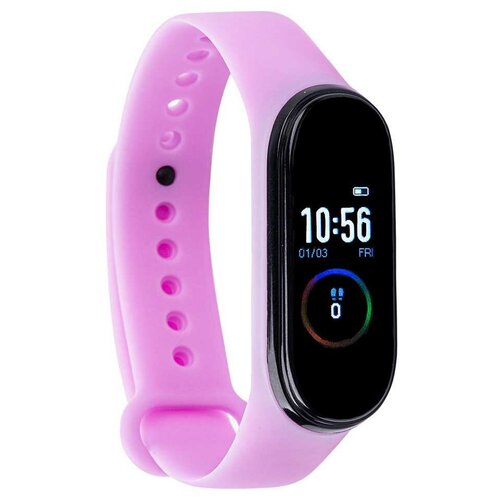 Ремешок для Xiaomi Mi Band 3/4. Силикон. Розовый.