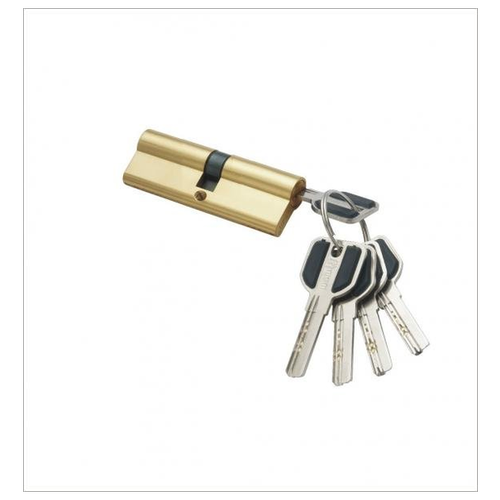 Цилиндровый механизм (личинка для замка)с перфорированным ключами. ключ-ключ C55/35 (90mm) PB (Полированная латунь) MSM