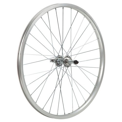 фото Колесо 24" заднее один. алюм.обод 32 отв., втулка сталь v-brake под трещотку 7 скоростей stg