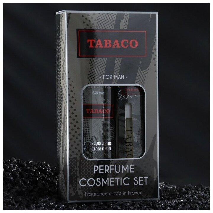 Vogue Collection Подарочный набор мужской Tabaco, гель для душа 250 мл, парфюмерная вода, 30 мл