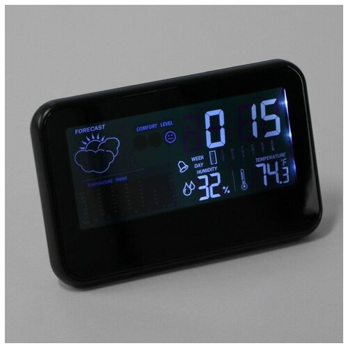 Метеостанция Irit IR-708, будильник, часы, календарь, термометр, цветной дисплей, 3хААА