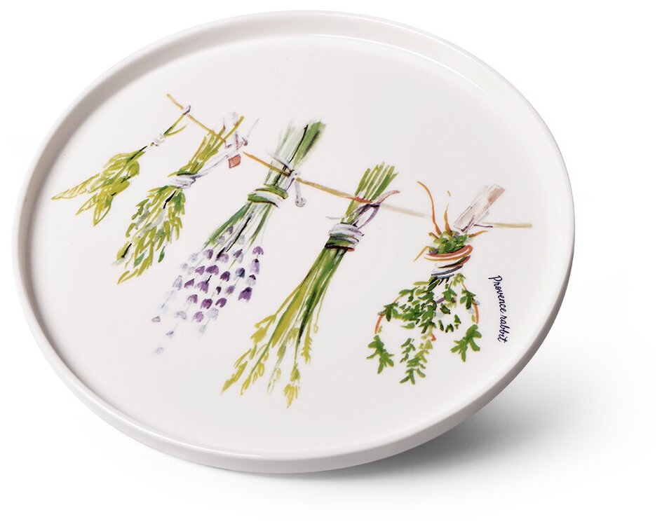 фото FISSMAN Тарелка фарфоровая 25 см Provence rabbit