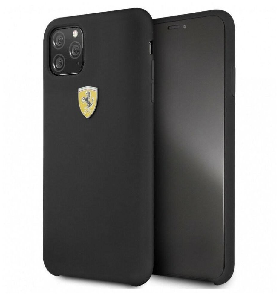 Чехол Ferrari для iPhone 11 Pro Max On-Track Silicone case Hard Black