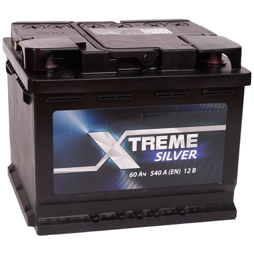 фото X-treme аккумулятор x-treme silver (аком) 60 l2 xs pr 12в 60ач 540cca 242x175x190 мм обратная (-+)