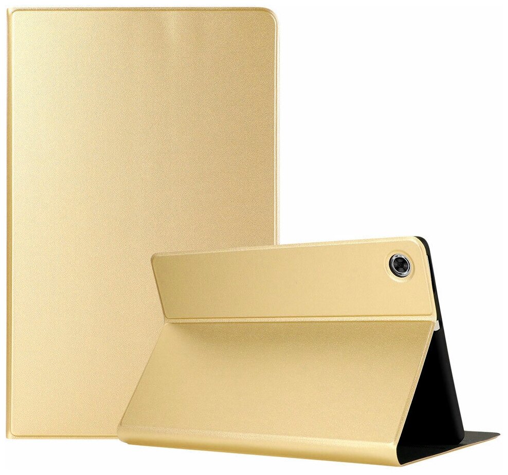 Чехол для планшета Samsung Galaxy Tab A8 10.5" (2021) SM-X200/X205, кожаный, трансформируется в подставку (золотой)