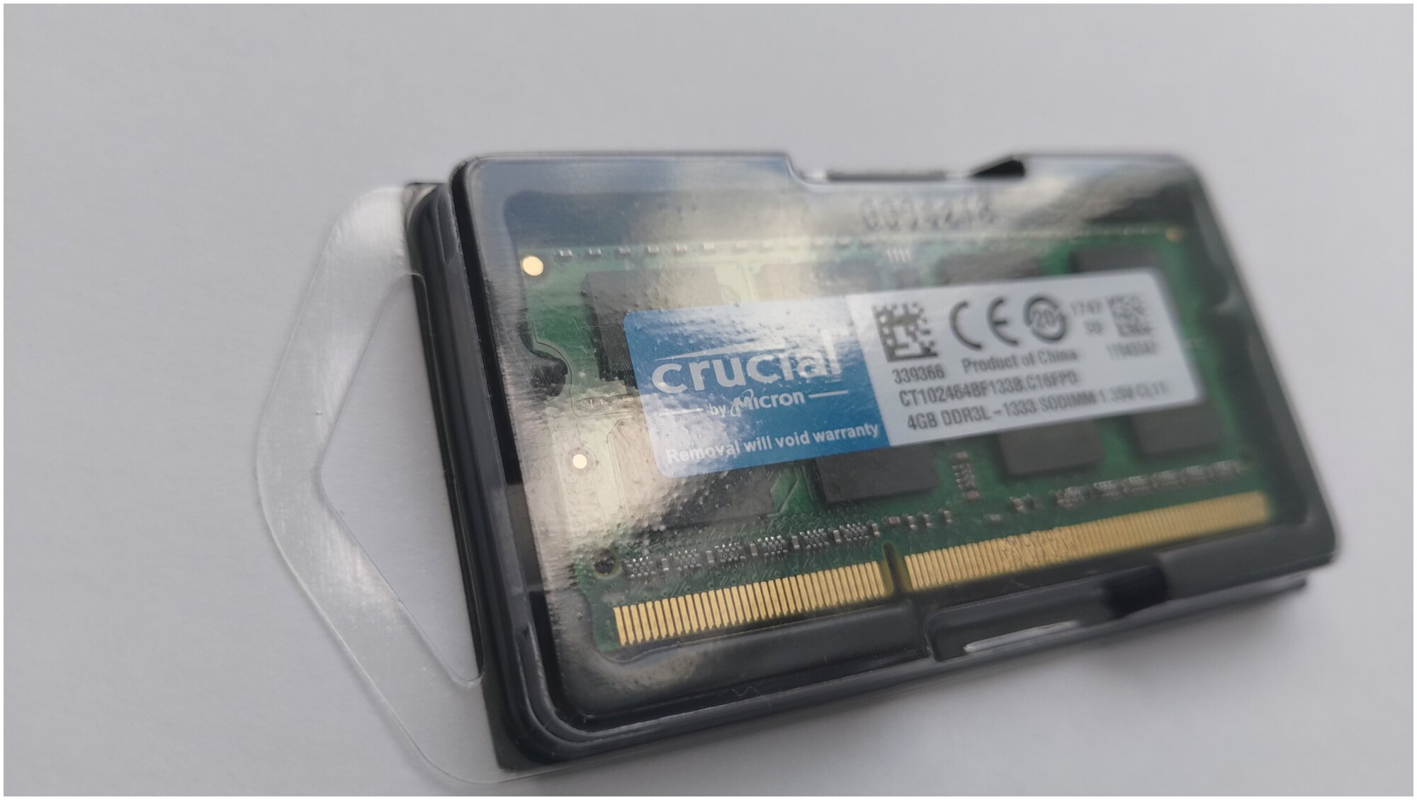 Оперативная память CRUCIAL DDR3L 4 ГБ 1333 MHz SO-DIMM PC3L-10600U 1x4 ГБ (CT102464BF133B4g) для ноутбука