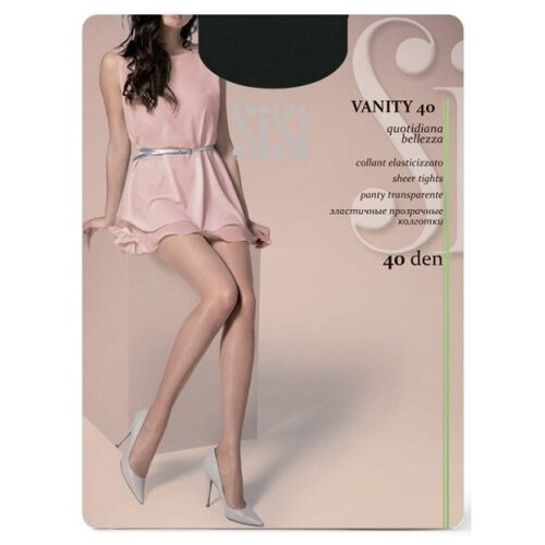 Колготки Sisi Vanity, 40 den, размер 2, черный