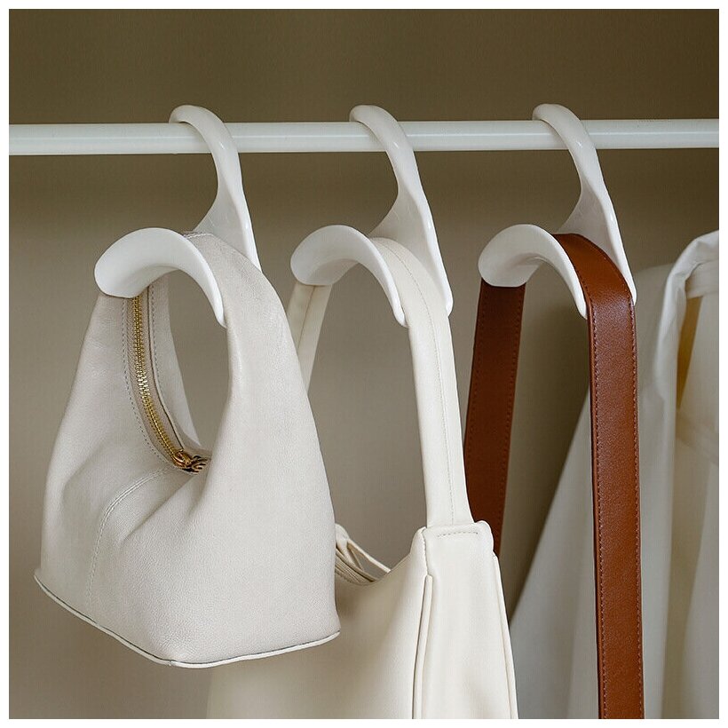 Вешалка для сумок и аксессуаров, вешалка-органайзер для шкафа, плечики для сумки, мини, белый, Zurkibet