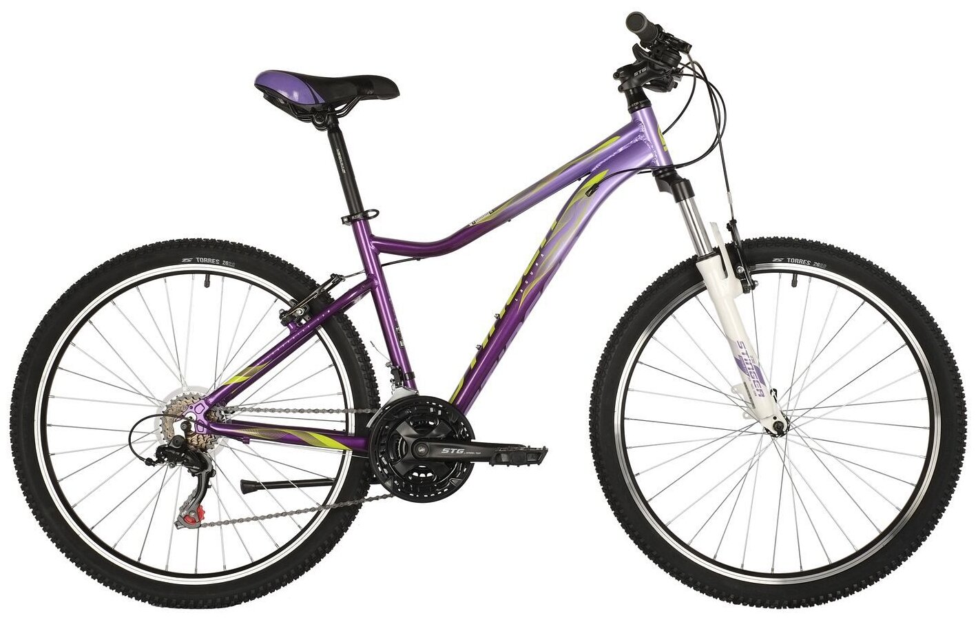 Велосипед STINGER Laguna STD 26-15" Microshift-21г. (фиолетовый) 26AHV.LAGUSTD.15VT10